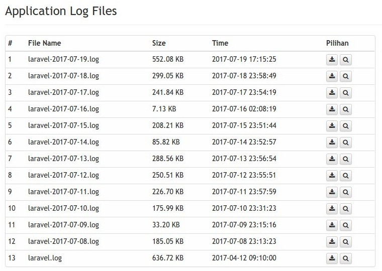 Laravel Log Viewer 01