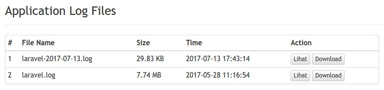 Laravel Log Viewer 03