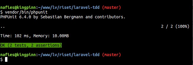 Testing Success After phpunit/.xml