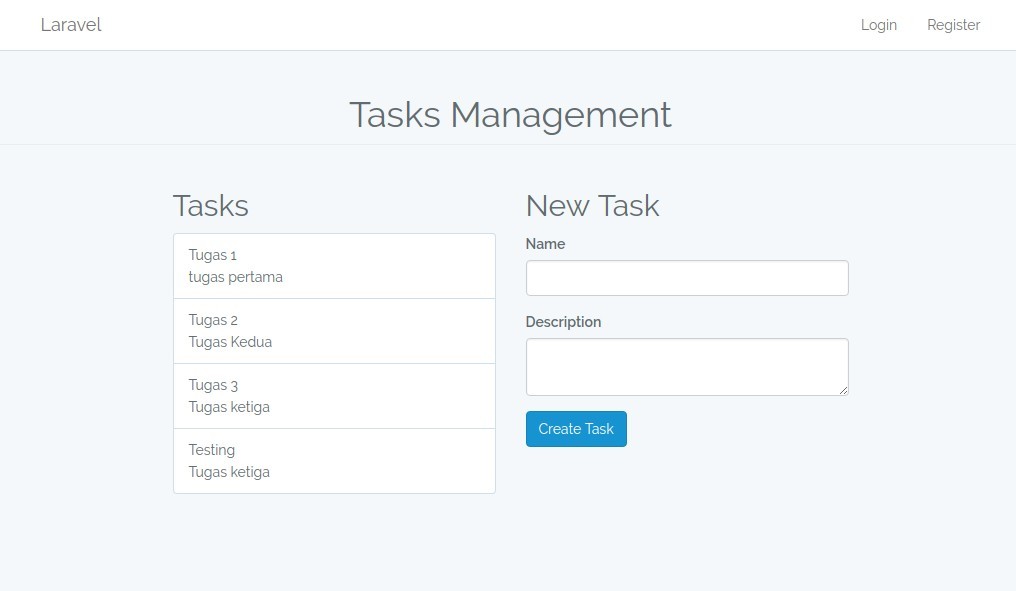 tasks.index setelah diperbaiki