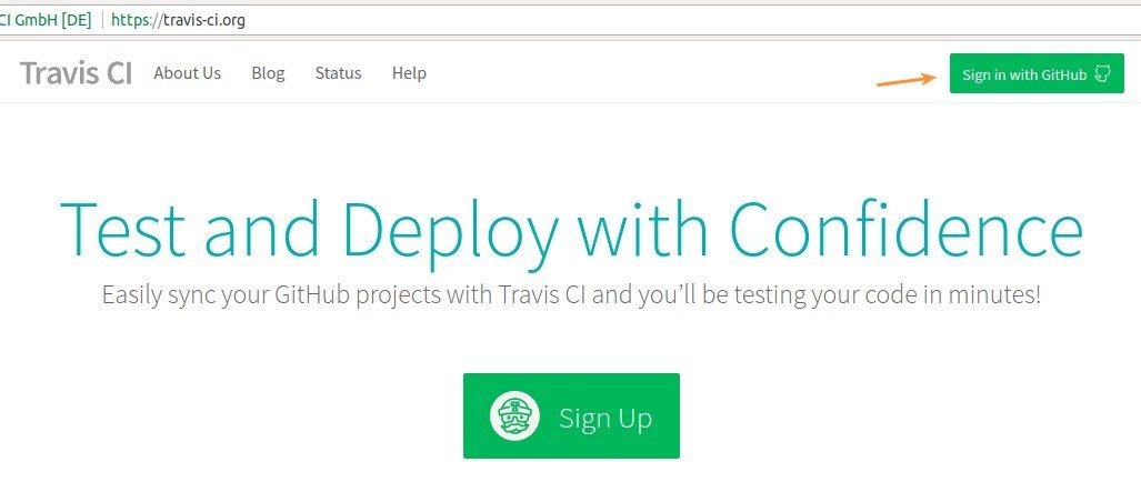 Login Travis CI