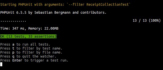 phpunit-watcher in action