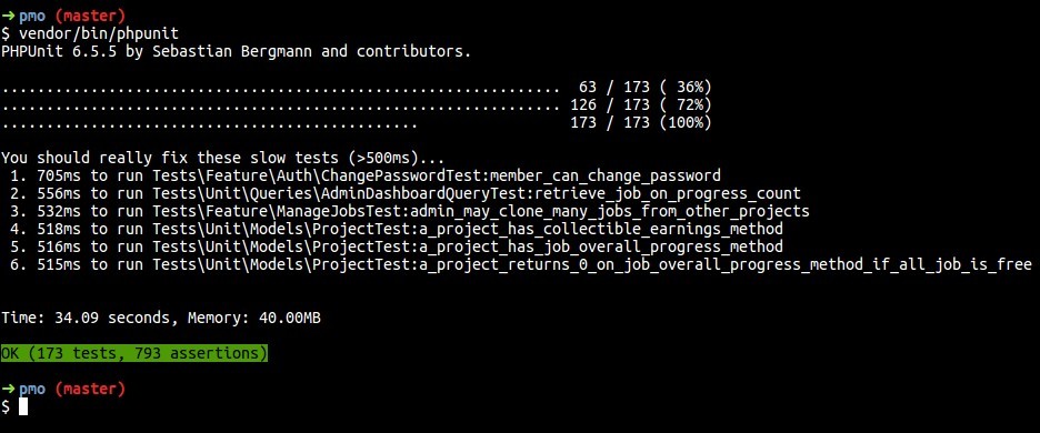 PHPUnit SpeedTrap in action