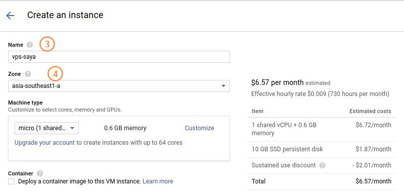 Google Cloud Engine Form 1