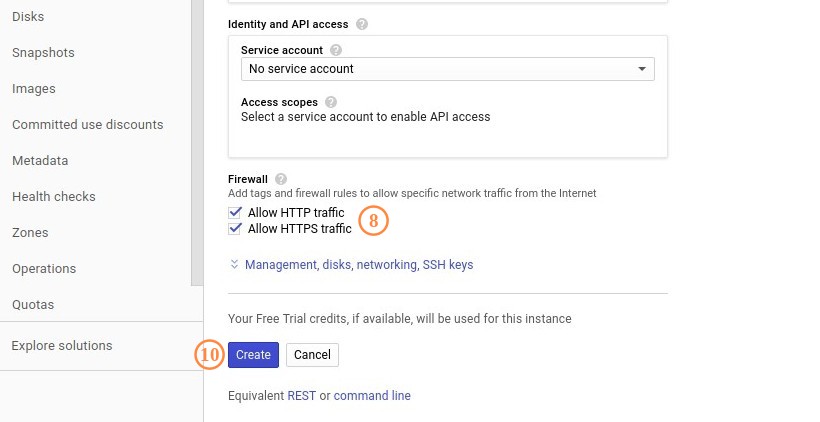 Google Cloud Engine Form 2