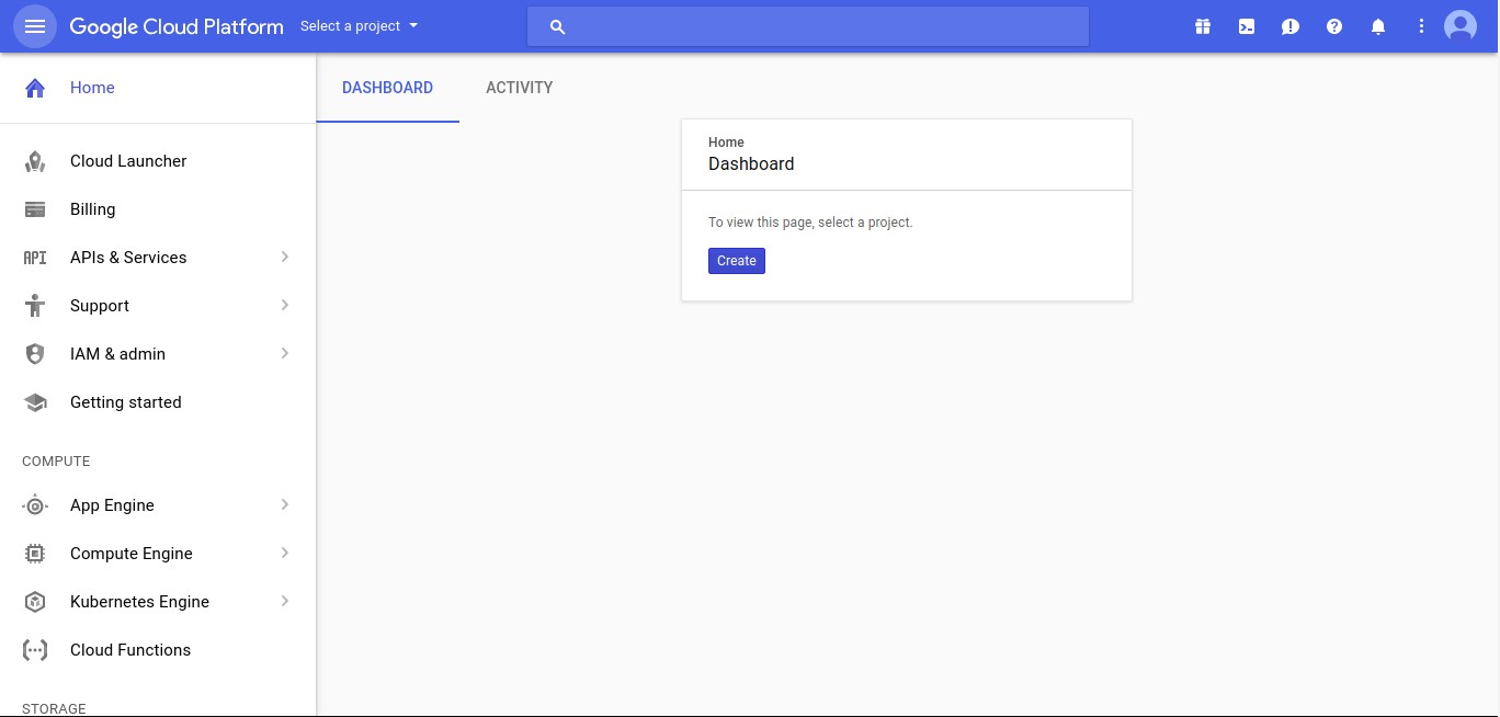 Google Cloud Platform Dashboard