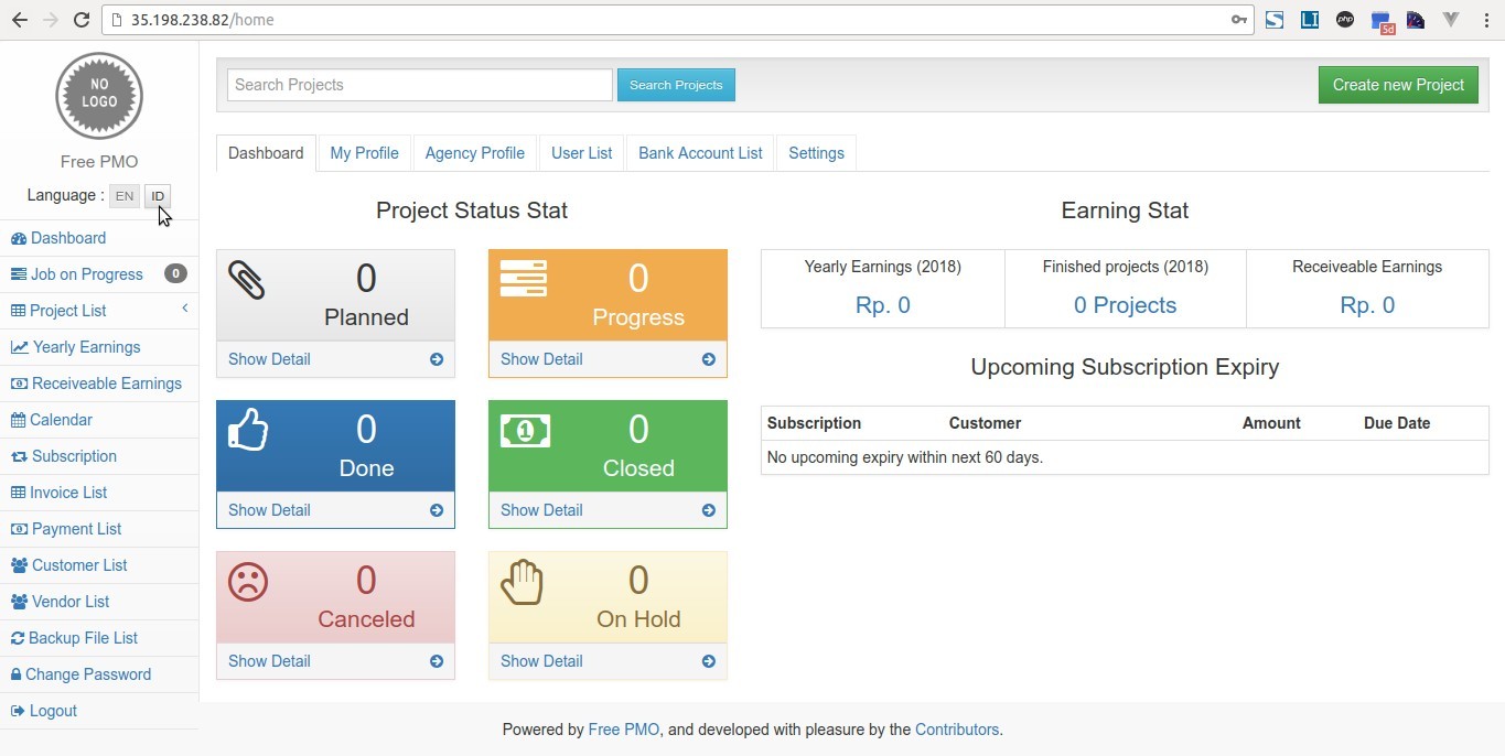 Free-PMO Dashboard