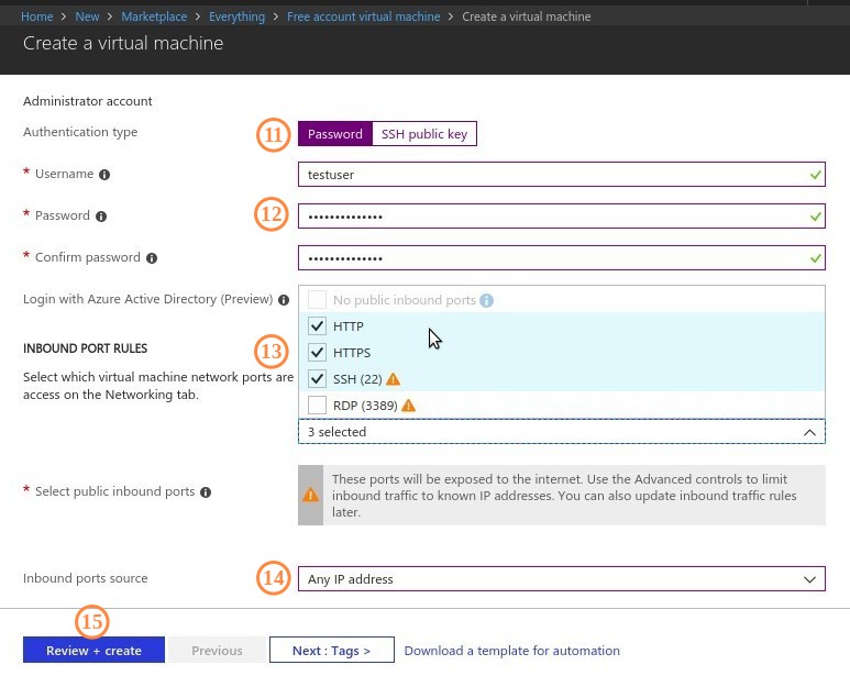 Form Create Virtual Machine