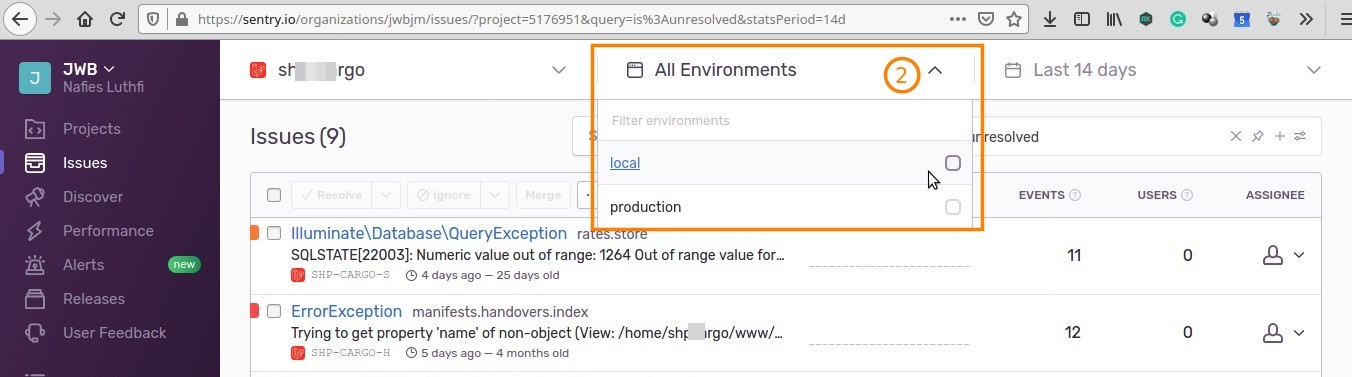 Daftar Environment Sentry