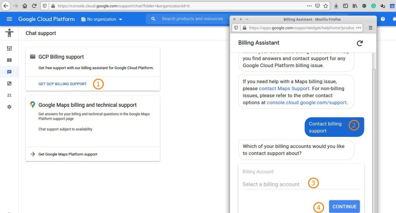 Customer Support Google Cloud Platform